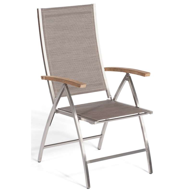 Sonnenpartner Klappsessel Paragon Edelstahl/Textilen taupe Klapp-Sessel Klappstuhl