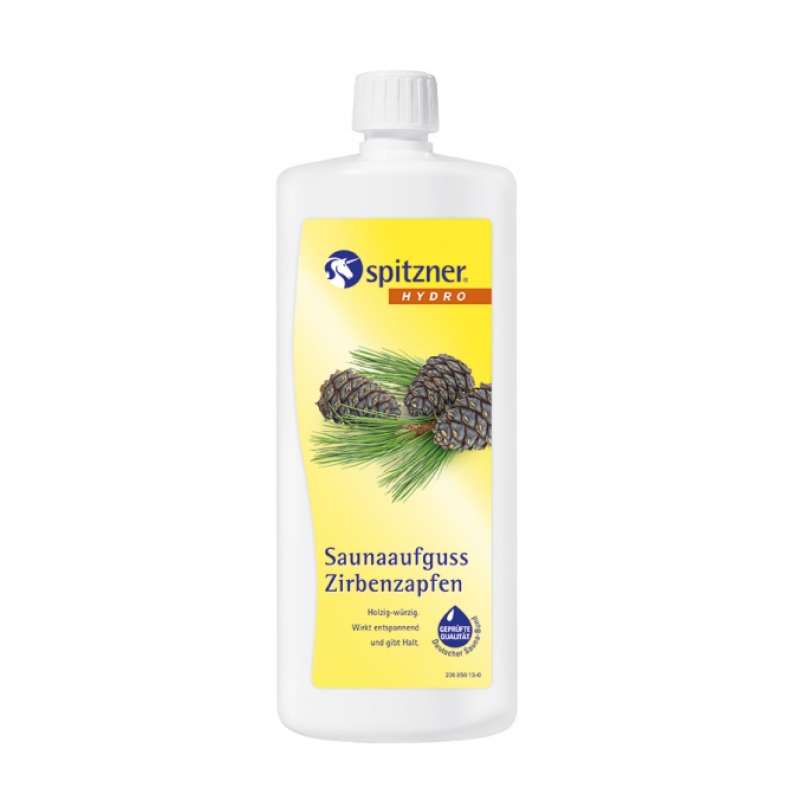 Spitzner Saunaaufguss Zirbenzapfen 1 L (1000 ml) Hydro Sauna Aufguss Konzentrat