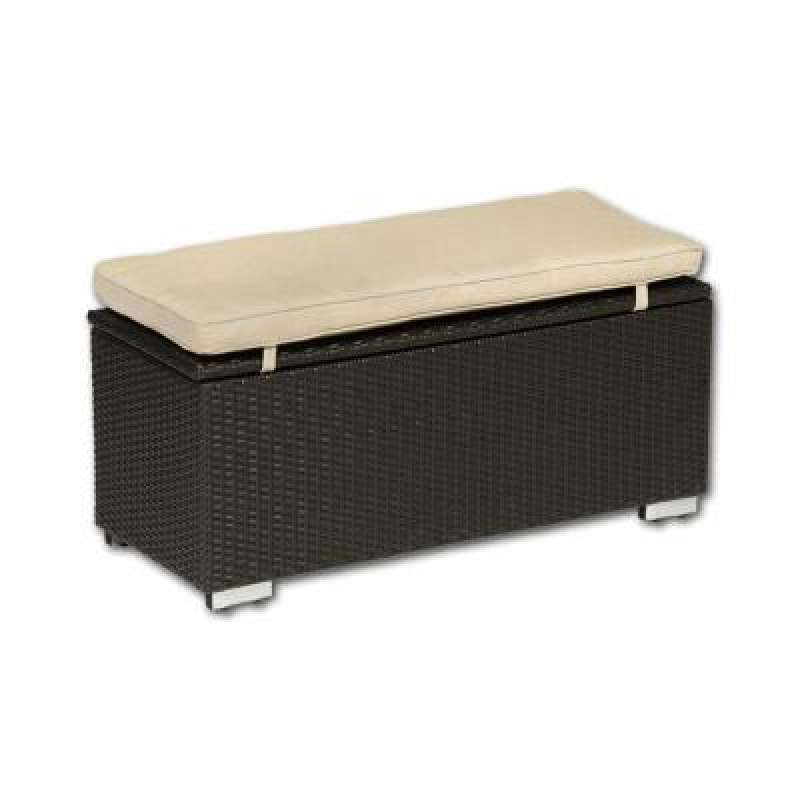 Softub Aufbewahrungsbox aus Polyrattan Mocca 100 x 40 x 42 cm 41700005