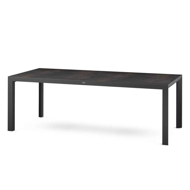 Siena Garden Silva Dining Tisch – 220 x 100 cm, Aluminium (matt anthrazit) & HPL Titan
