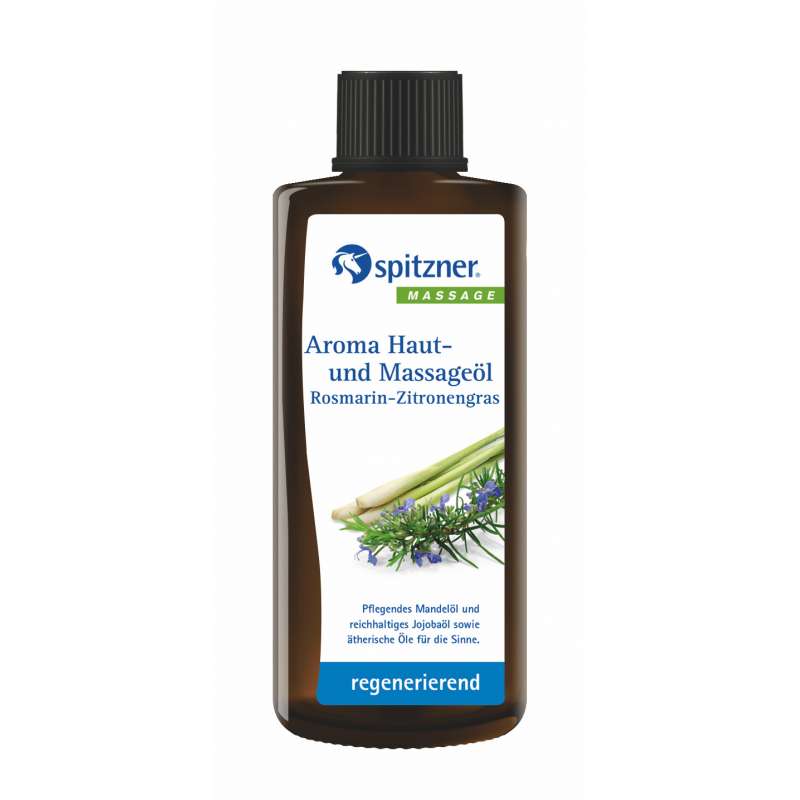 Spitzner Aroma Haut- und Massageöl Rosmarin Zitronengras 190 ml regenerierendes Massage Öl