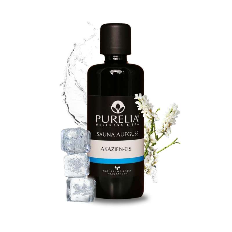 PURELIA Saunaaufguss Konzentrat Akazien-Eis 100 ml natürlicher Sauna-aufguss - reine ätherische Öle