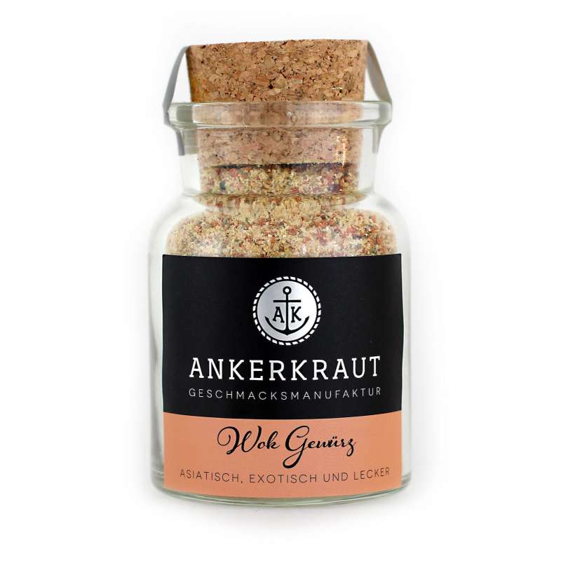 Ankerkraut Wok Gewürz Gewürzmischung im Korkenglas 95 g Wokgemüse