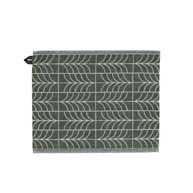 Jokipiin Humina Sauna Sitzunterlage 45 x 55 cm Sauna Seat Cover green/white