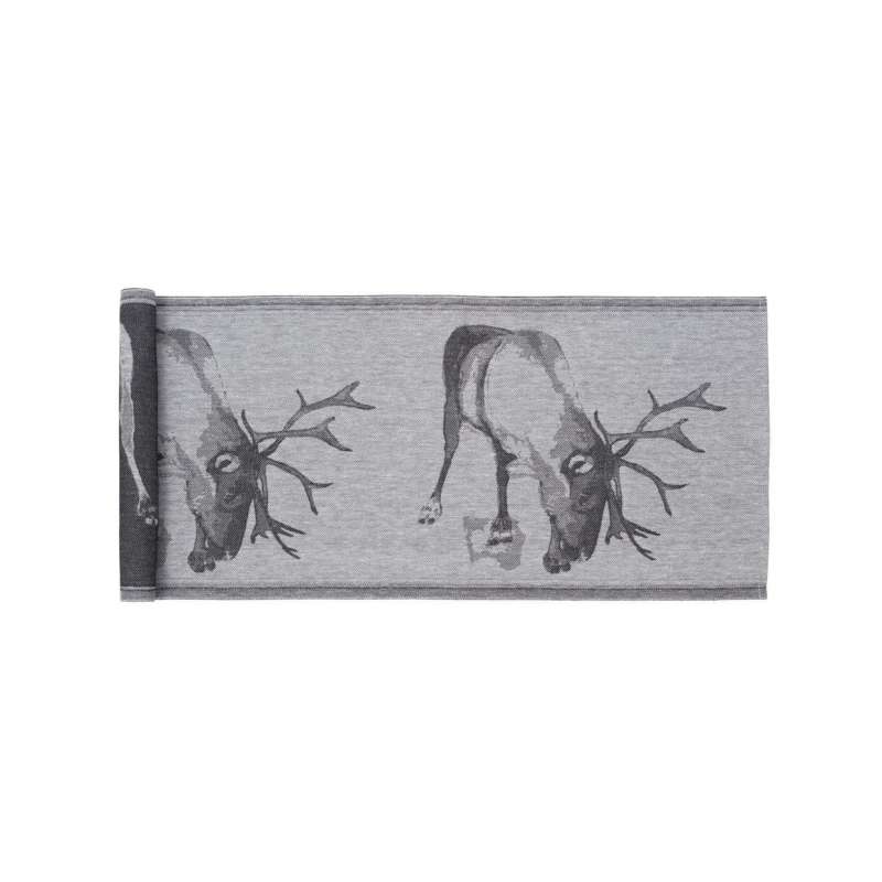 Jokipiin Poro Sauna Sitzunterlage 45 x 160 cm Sauna Seat Cover white/black