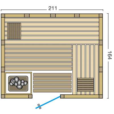 Vorschau: Infraworld Urban 164 gerade Saunakabine Massivholzsauna Fichte 211x164x200 cm Vorschau: Infraworld Urban 164 gerade Saunakabine Massivholzsauna Fichte 211x164x200 cm