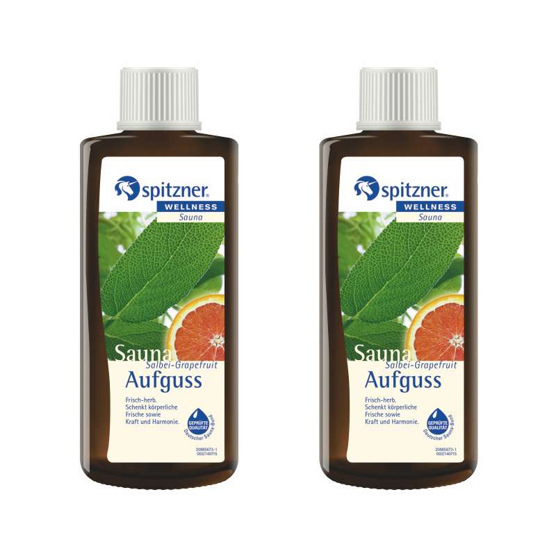 Spitzner 2 Düfte Salbei Grapefruit 2er Set Vorteilspack Saunaaufguss je 190ml