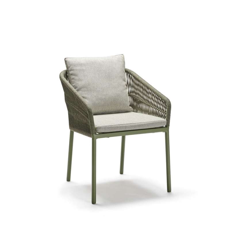 Stern Jella Stapelsessel Gartenstuhl Stapelstuhl Gartensessel mit Kissen olive