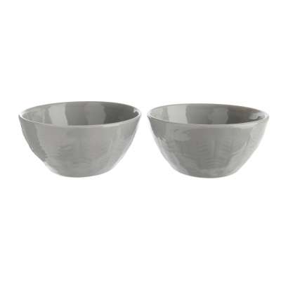 Steingutschale 2er Set praktische Mehrzweckschüssel Ø ca. 13 cm grau Steingutschale 2er Set praktische Mehrzweckschüssel Ø ca. 13 cm grau