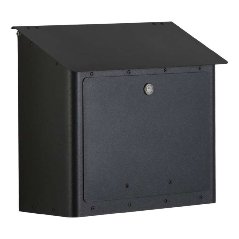 Heibi Briefkasten GRAN-SECURO Stahl graphitgrau DIN C4 quer