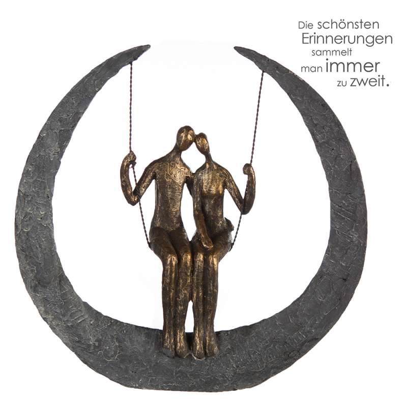 Casablanca Skulptur Swing Poly Metall bronzefarben 30 cm