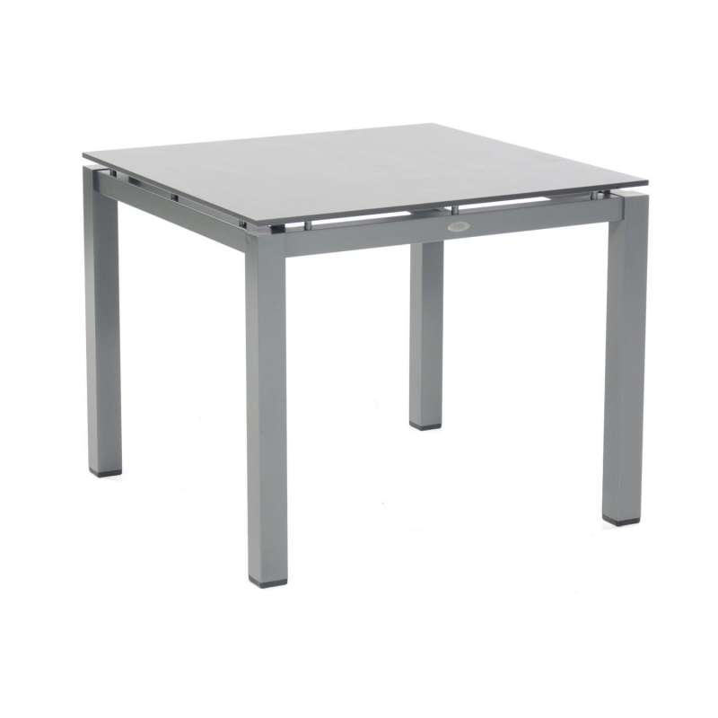 Sonnenpartner Gartentisch Base 90x90 cm Aluminium anthrazit Tischsystem mit wählbarer Tischplatte HP