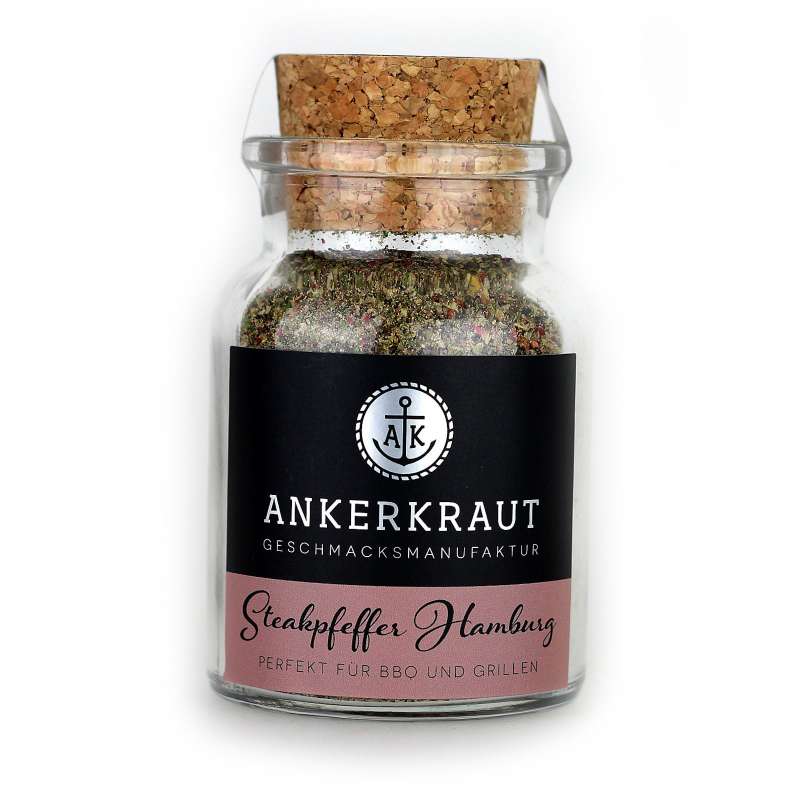 Ankerkraut Steakpfeffer Hamburg Pfeffergewürz im Korkenglas 80 g Pfeffermix