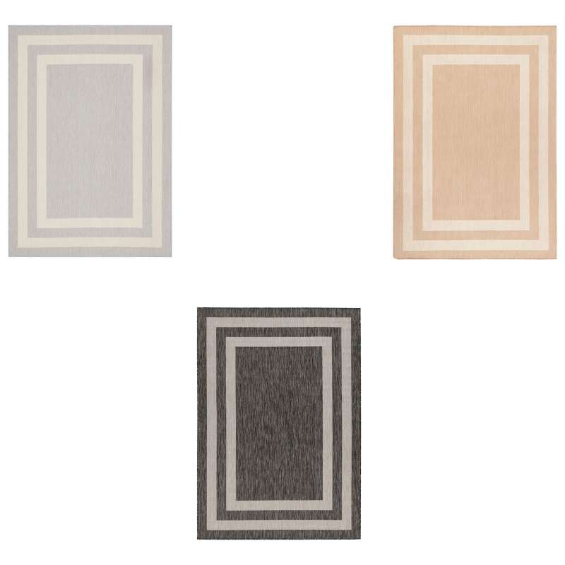 Peyer Syntex Teppich Terrace Bordüre 120/170 cm Outdoor-Teppich Gartenteppich