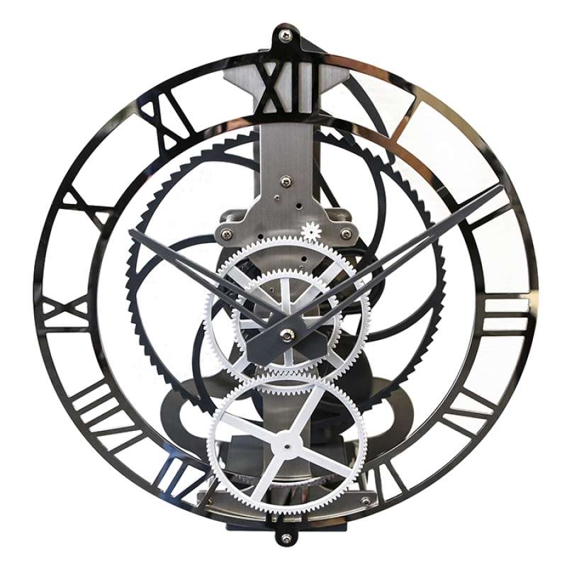Casablanca Uhr Mechanic Metall silberfarben Kunststoff Ø 34 cm