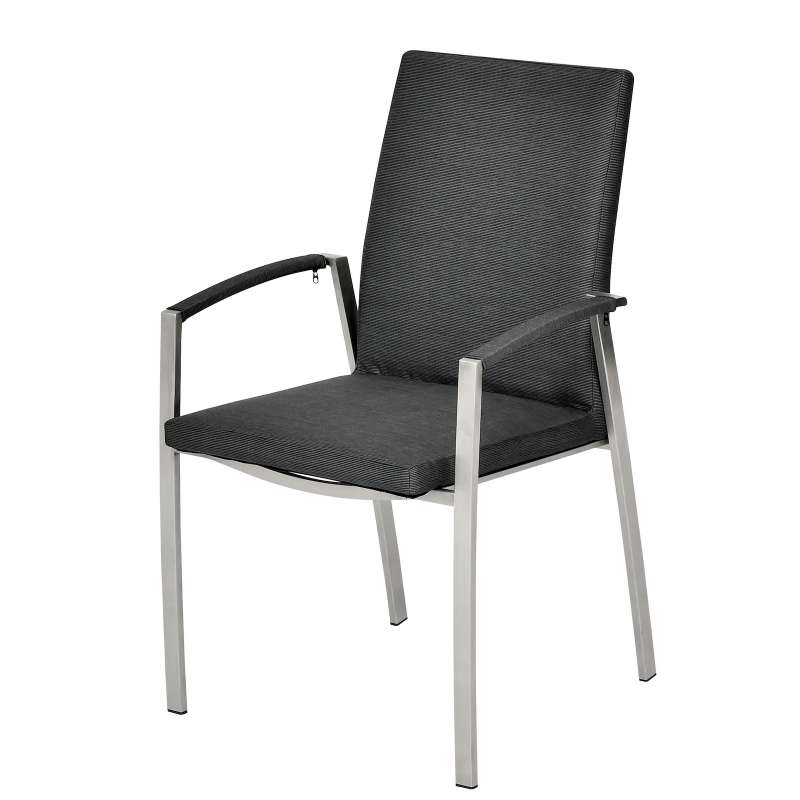 SIT Mobilia Armlehnsessel Talisma Gartenstuhl Gartensessel Edelstahl black pearl 30INX23