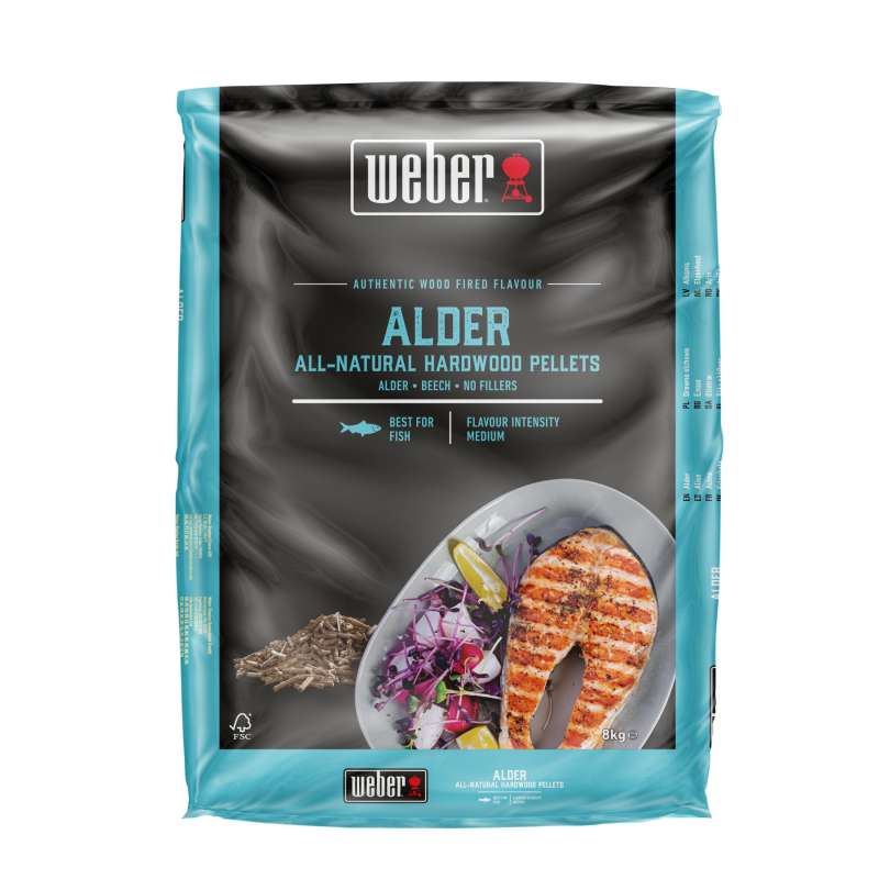 Weber 100 % natürliche Hartholzpellets aus Erlenholz - 8 kg 3401052