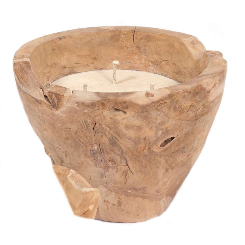 Sonnenpartner Kerze Candle Ø 40 cm Teakholz Schale Dekoration 80060387