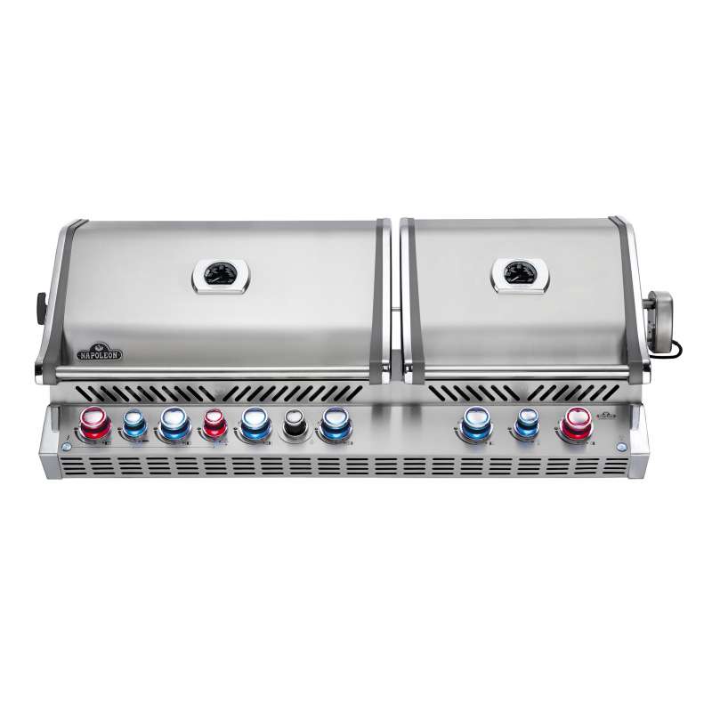 Napoleon Prestige Pro 825 Edelstahl Einbau-Gasgrill 33,3 kW 9 Brenner inkl. Drehspieß-Set BIPRO825RB