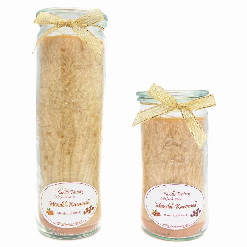 Candle Factory Kerzen-Set Mandel-Karamell Big + Mini Jumbo Duftkerze Dekokerze