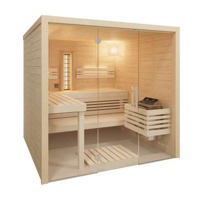 Infraworld Solido Glas Complete Massivholzsauna mit Infrarotstrahler 210x212x202cm Infraworld Solido Glas Complete Massivholzsauna mit Infrarotstrahler 210x212x202cm