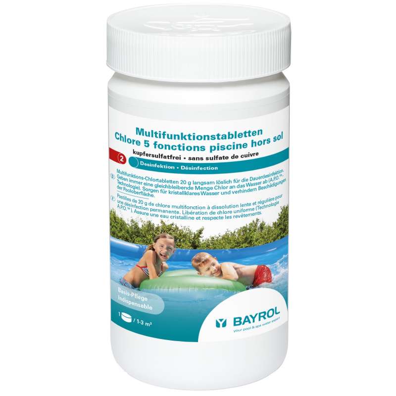 Bayrol Multifunktionstabletten 20 g kupfersulfatfrei 1 kg Dose Quick-Up Pools