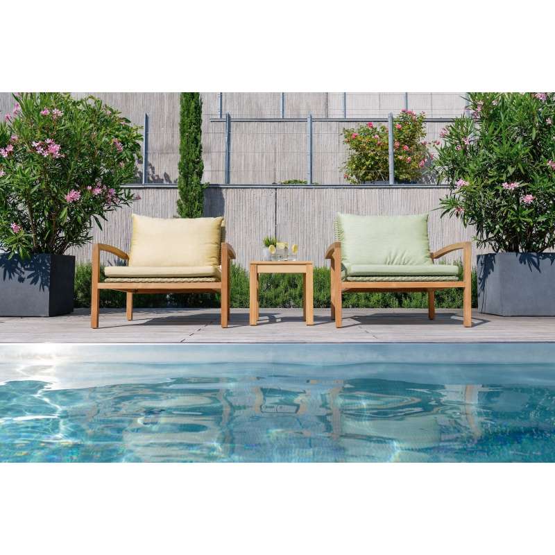 Stern Leah Lounge-Sessel Sessel Gartensessel Teakholz-Gestell in mehreren Farben