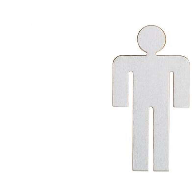 Heibi WC-Schild Herren aus Edelstahl