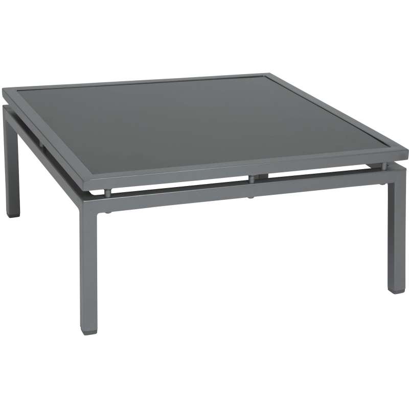 Stern Skelby Beistelltisch Terrassentisch Lounge-Tisch Ø75 cm Glasplatte graphit