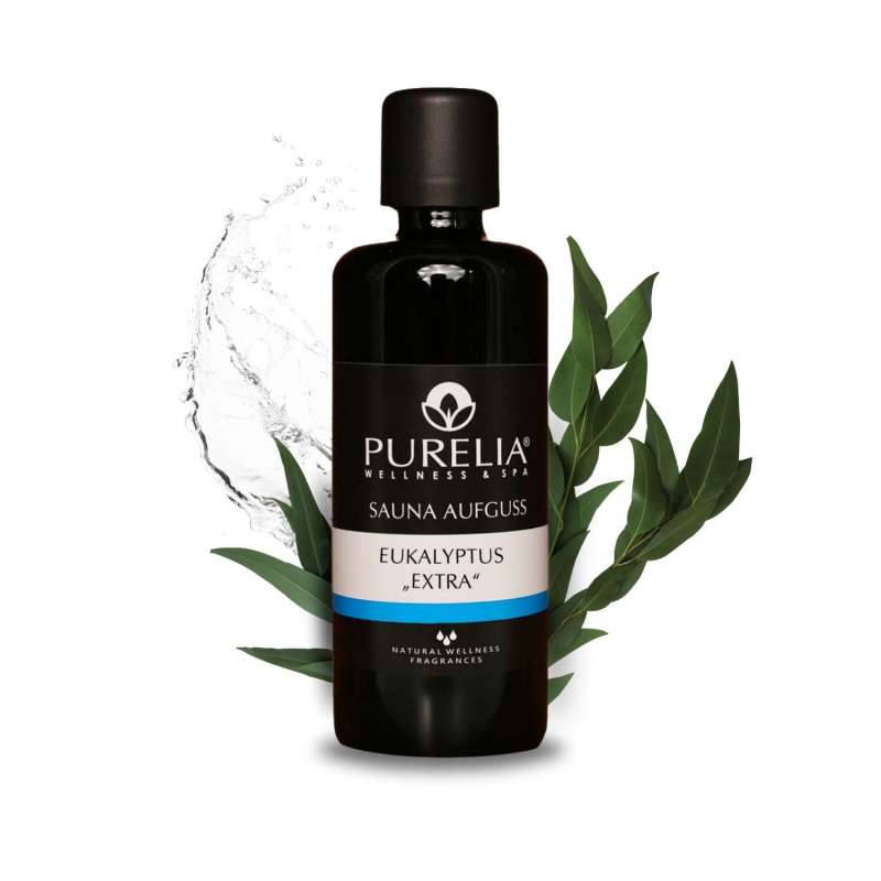 PURELIA Saunaaufguss Konzentrat Eukalyptus extra 100 ml natürlicher Sauna-aufguss - reine ätherische