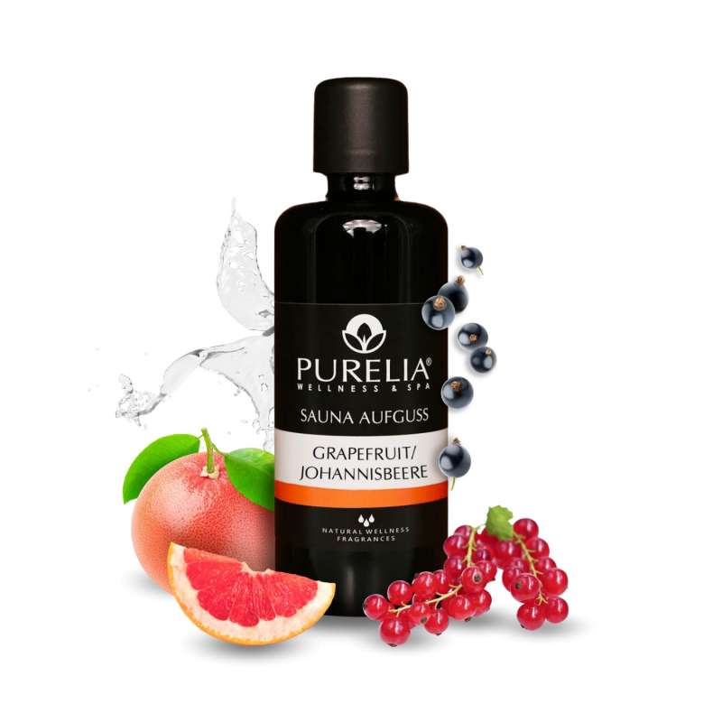 PURELIA Saunaaufguss Konzentrat Grapefruit-Johannisbeere 100 ml natürlicher Sauna-aufguss - reine ät