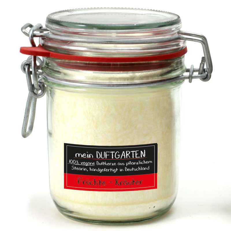 Candle Factory meinGartenduft Früchte-Kräuter Drahtbügelglas groß 506-007
