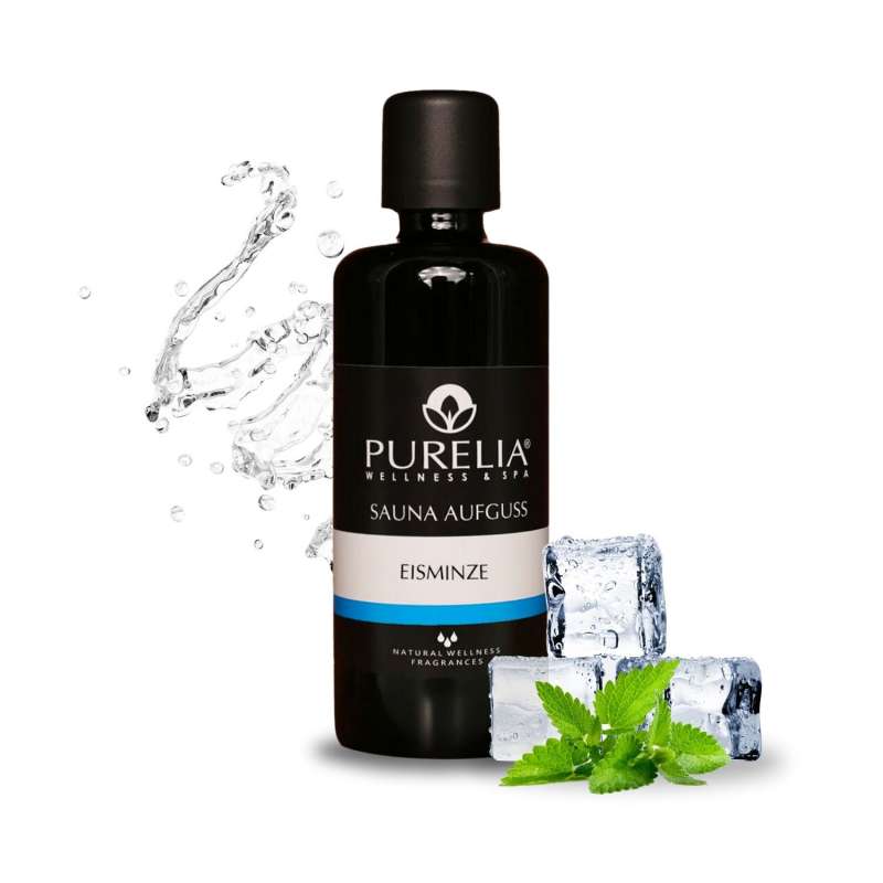 PURELIA Saunaaufguss Konzentrat Eisminze 100 ml natürlicher Sauna-aufguss - reine ätherische Öle