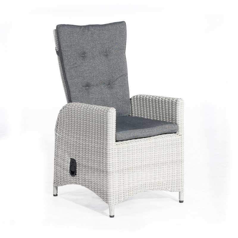 SunnySmart Dining-Sessel Para-Plus Kunststoffgeflecht silber-grau Gartenstuhl