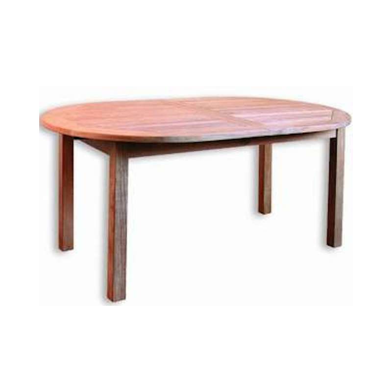 Inko Teakholz-Auszugstisch Bombay oval 180/230x100x75 cm Tisch ausziehbar Holztisch