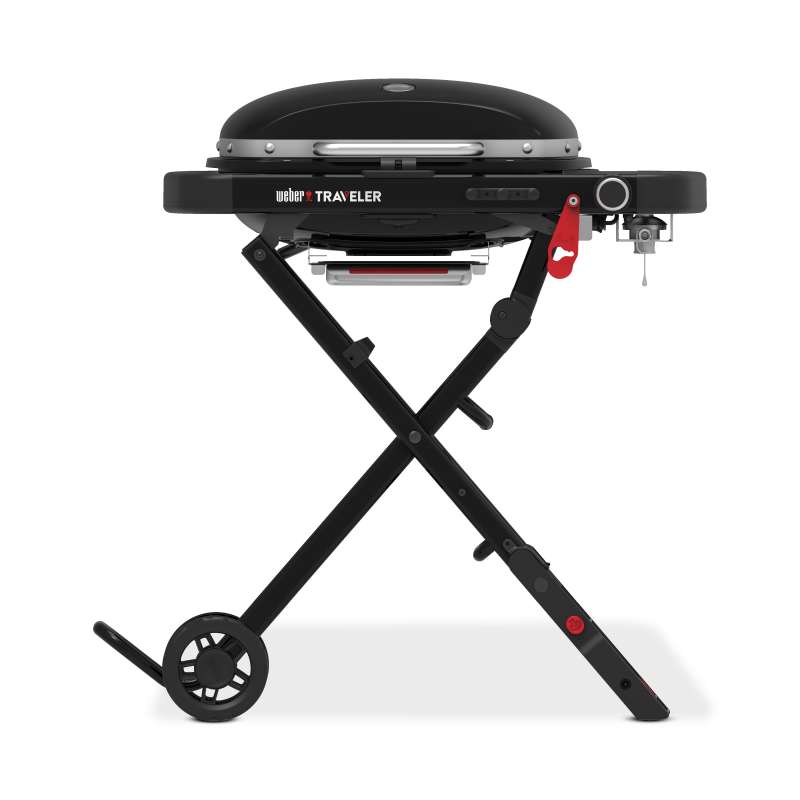 Weber Traveler Compact Mobiler Gasgrill mit Rollwagen - Black 1500526