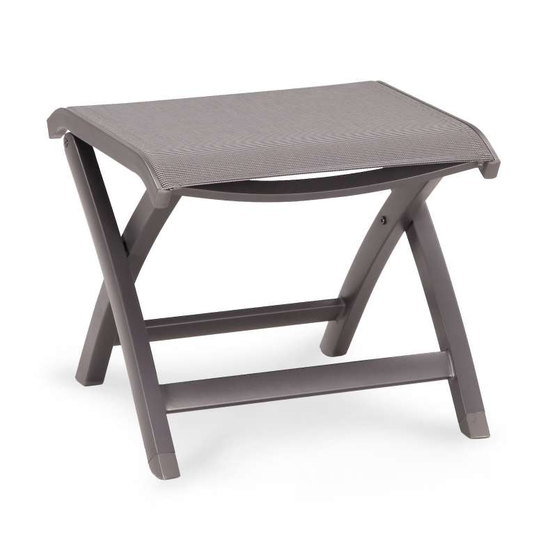 Best Larino Hocker Gartenhocker für Klappstuhl Anthrazit 48 x 48 x 43 cm