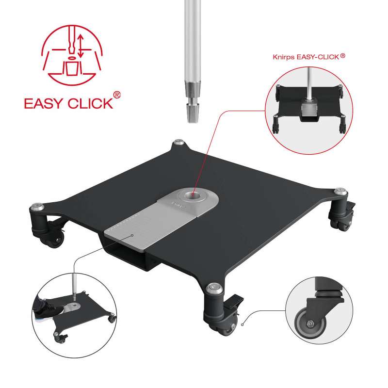 KNIRPS EASY-CLICK® SOCKEL 50 kg Schirmständer Rollsockel Sonnenschirmständer 85999