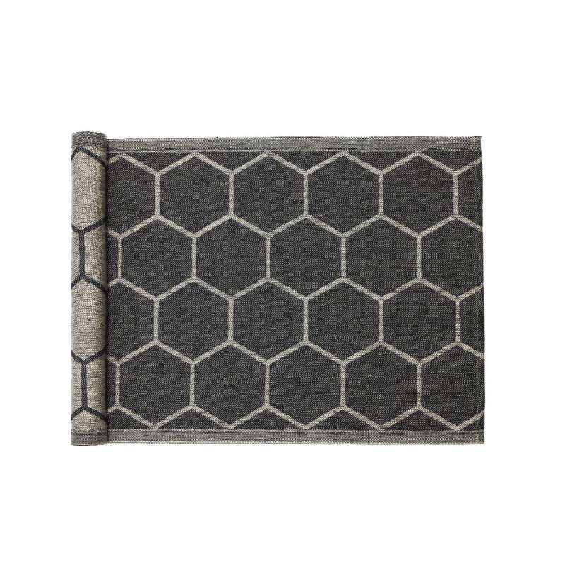 Jokipiin Laatta Sauna Sitzunterlage 45 x 160 cm Sauna Seat Cover black / natural