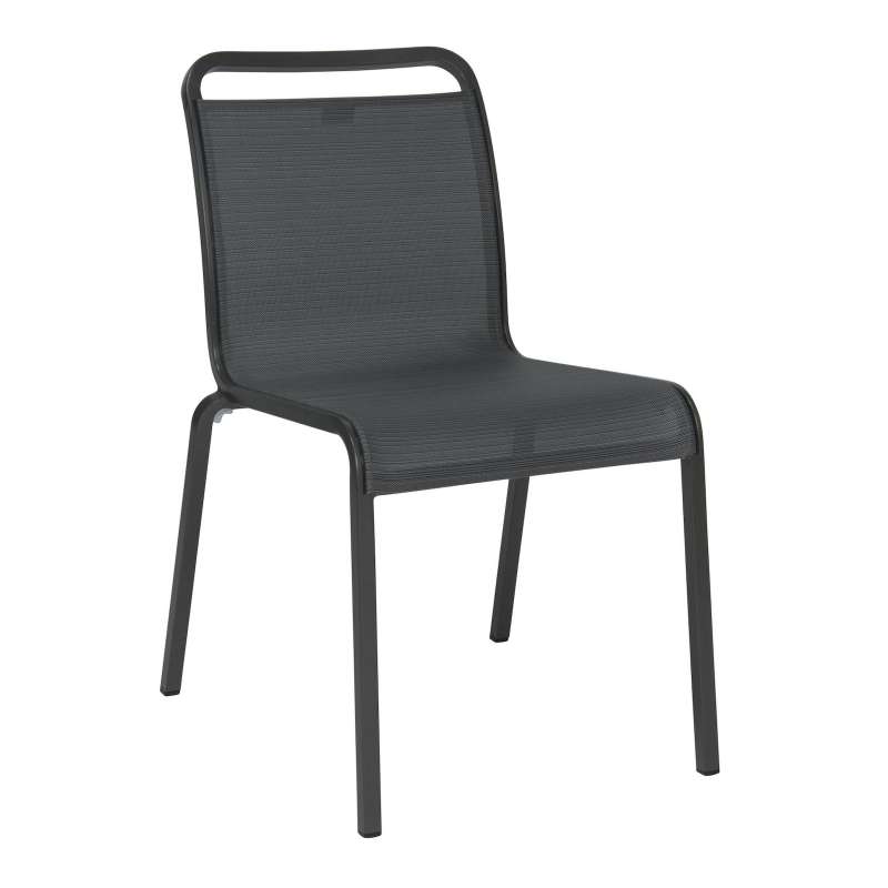 Stern Oskar Stapelsessel Stapelstuhl Gartenstuhl Aluminium-Gestell anthrazit Karbon