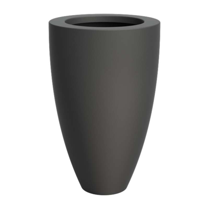 Adezz Canna Pflanzgefäß Fiberglas Pflanzkübel Blumenkübel 70x112 cm schwarz