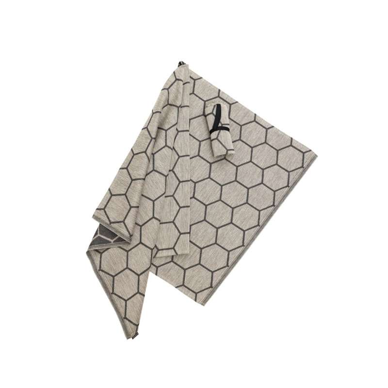 Jokipiin Laatta Roll Towel Saunahandtuch 80 x 145 cm Rollhandtuch natural/black