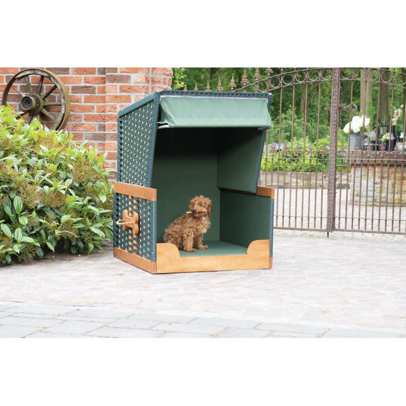 SunnySmart Best Friend Hunde-Strandkorb Gartenstrandkorb Polyesterstoff grün