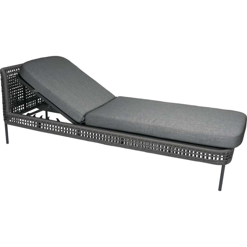 Stern Greta Sonnenliege Gartenliege Relaxliege Aluminium-Gestell anthrazit 202 cm