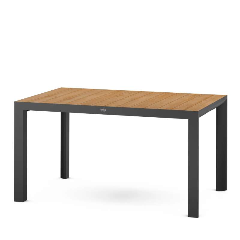 Siena Garden Silva Dining Tisch 140 x 90 cm - Aluminium (matt anthrazit) & FSC-Teak