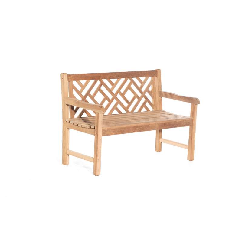 Sonnenpartner QUADRIGA 2-Sitzer Bank Gartenbank Sitzbank Holzbank Teakholz Pure