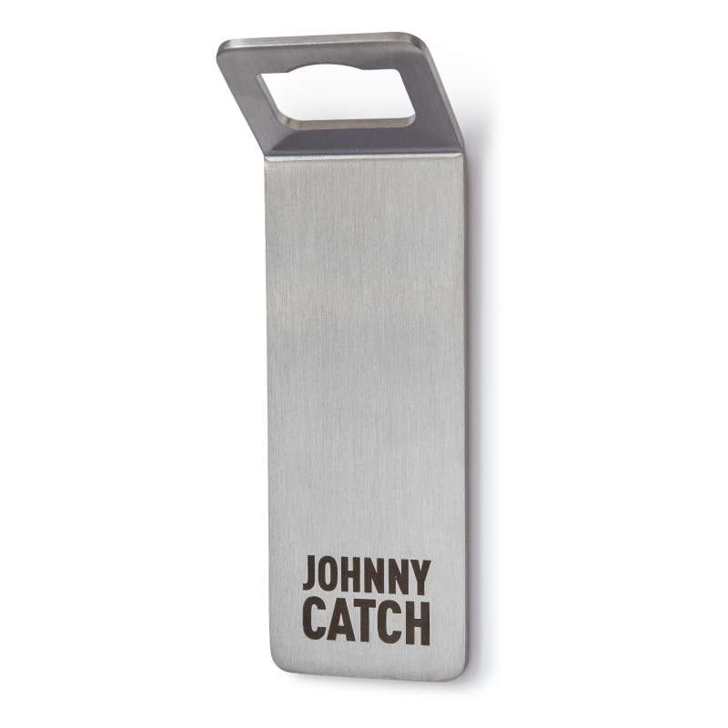 höfats Wand-Flaschenöffner mit Magnet JOHNNY CATCH Edelstahl Montage ohne Schrauben 13x4x3 cm