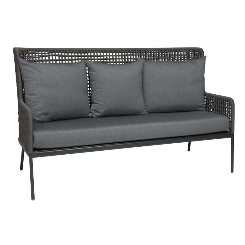 Stern Greta Lounge-Sofa Gartenbank Lounge-Bank Gartensofa Aluminium seidengrau