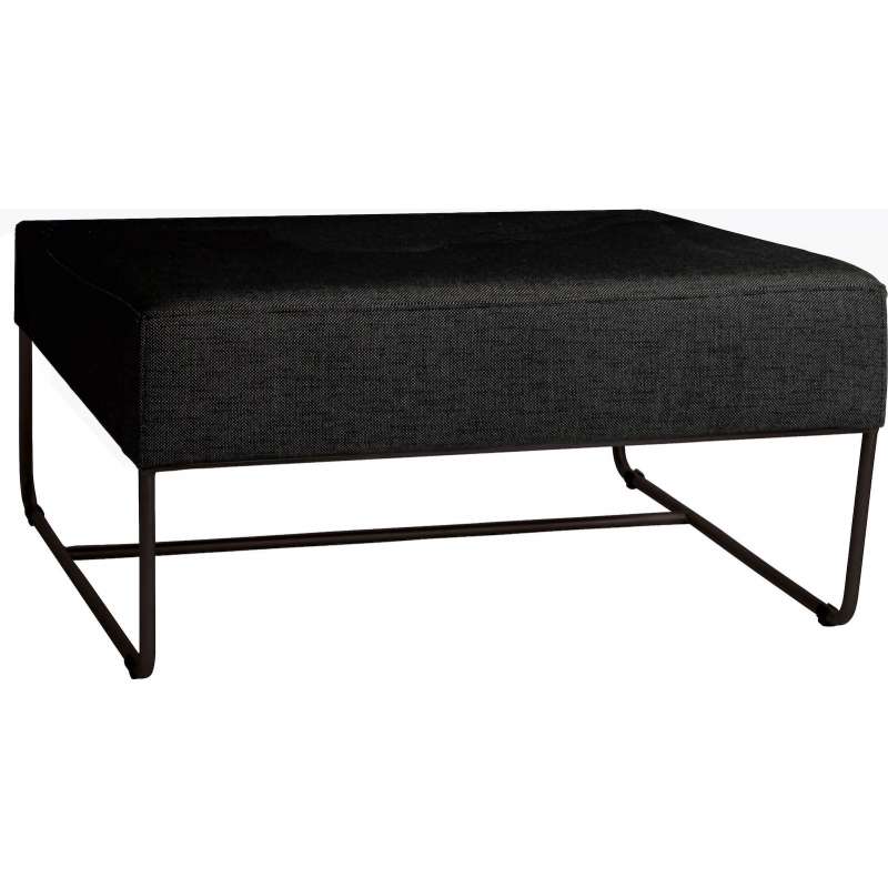 Stern Mia Lounge-Hocker Sitzhocker Gartenhocker Edelstahl-Gestell seidenschwarz