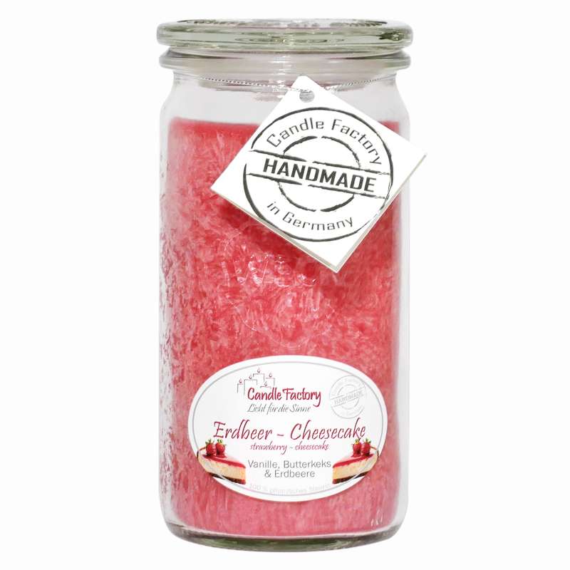 Candle Factory Mini Jumbo Erdbeer-Cheesecake Duftkerze Dekokerze 307174